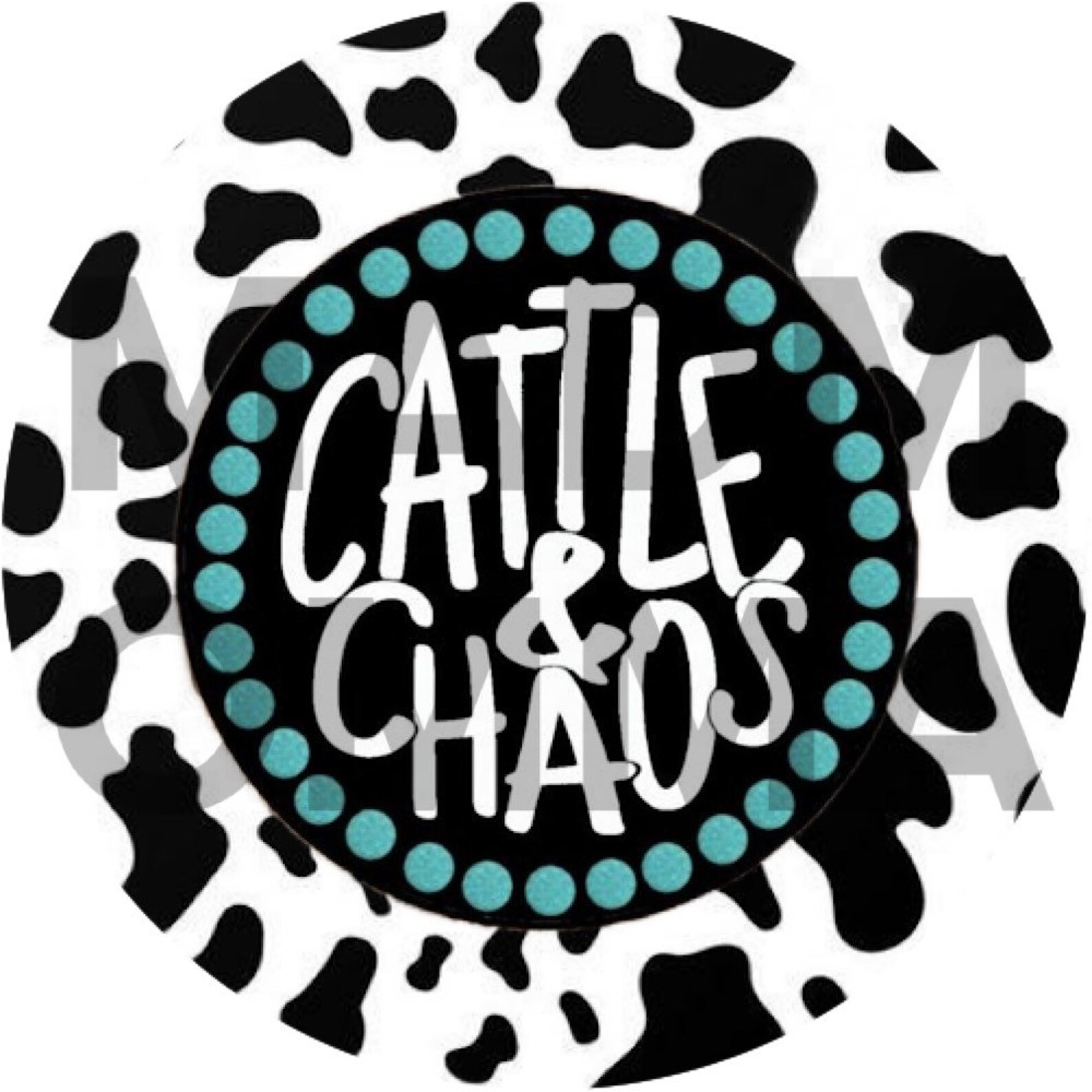 Cattle and Chaos Freshie Cardstock Round Freshie Cardstock Etsy