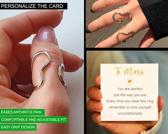 Rings for Arthritic Fingers, Arthritis Finger Splint Ring, Birthday Gifts  for Grandma From Granddaughter, Arthritis Ring for Index Finger -   Denmark