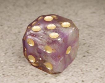 Royal Blooms d6 Singles (Large) / Sharp Edge Dice / Dice for Dungeons and Dragons / Dice for Pathfinder / d6 Singles / Handmade Dice / 18mm