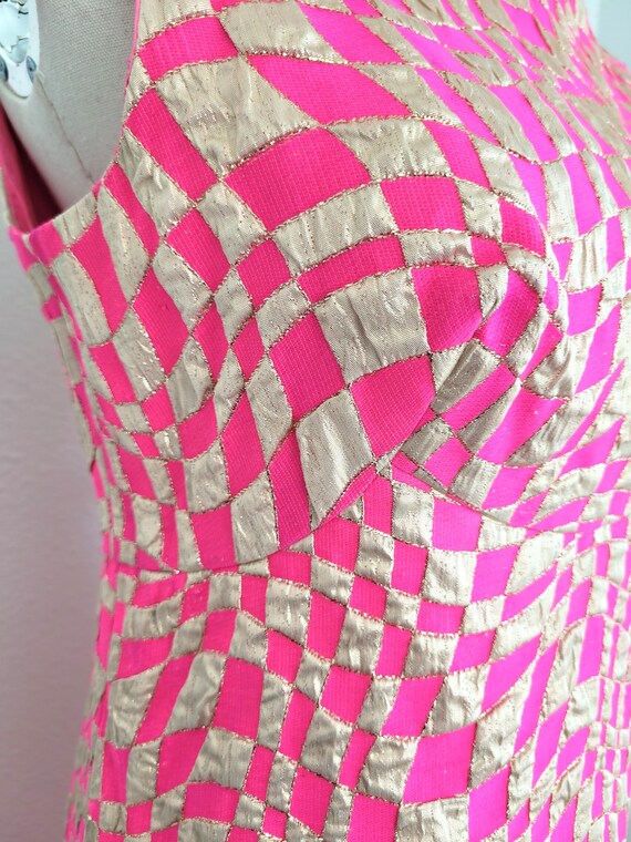 Vintage 60s Lurex A-Line Dress: Marshall Field an… - image 5