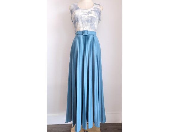 Vintage 70s Miss Rubette, 3-piece Maxi Dress: Lurex Bodice, Knife-pleated  Skirt - Etsy