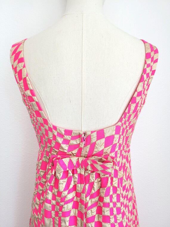 Vintage 60s Lurex A-Line Dress: Marshall Field an… - image 6