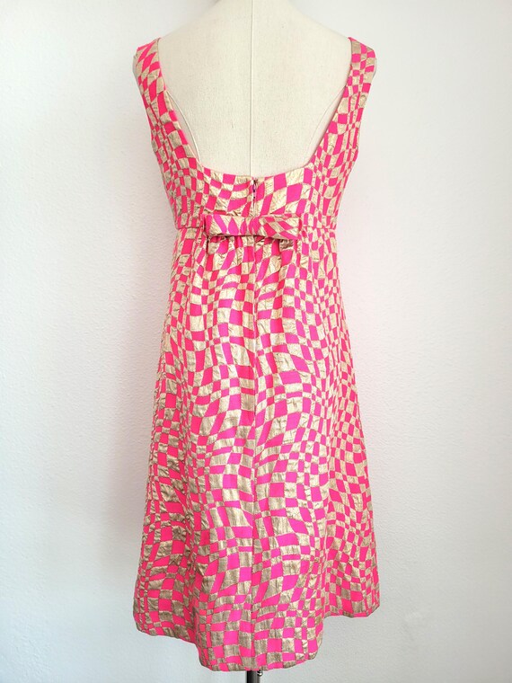 Vintage 60s Lurex A-Line Dress: Marshall Field an… - image 2
