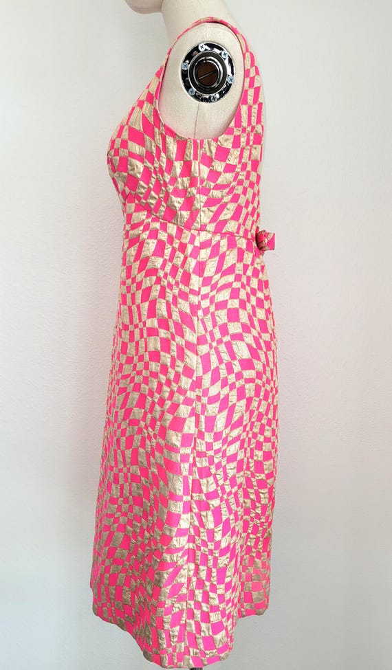 Vintage 60s Lurex A-Line Dress: Marshall Field an… - image 7