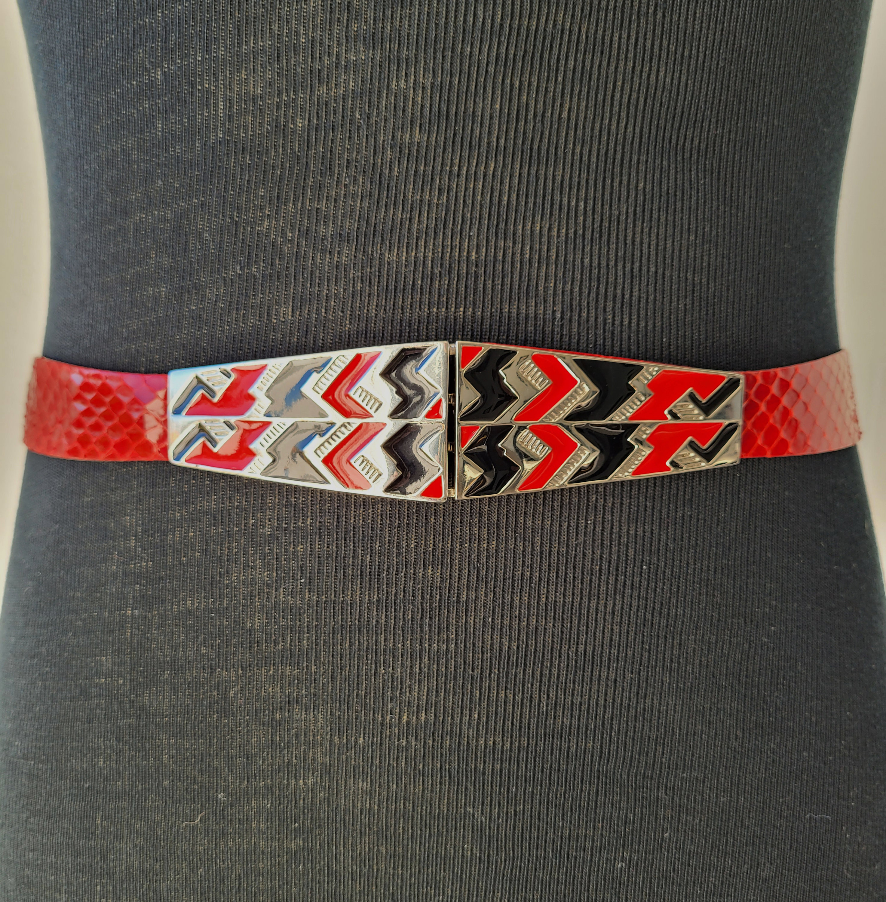 Judith Leiber Snakeskin Belt - Etsy