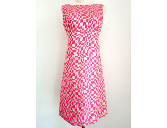Vintage 60s Lurex A-Line Dress: Marshall Field an… - image 1