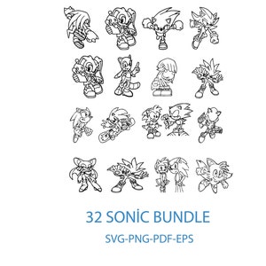 Sonic Svg Bundle /Sonic Characters Svg /Sonic The Hedgehog Bundle Svg / Sonic Cricut SVG Bundle/ Instant Download/svg/png/eps/pdf