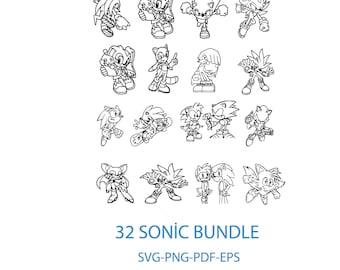 Sonic Svg Bundle /Sonic Characters Svg /Sonic The Hedgehog Bundle Svg / Sonic Cricut SVG Bundle/ Instant Download/svg/png/eps/pdf