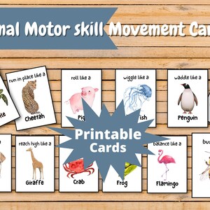 ANIMALS Gross Motor Movement Cards. Printable. 24 Flash Cards - Etsy ANIMALS Gross Motor Movement Cards. Printable. 24 Flash Cards - Etsy