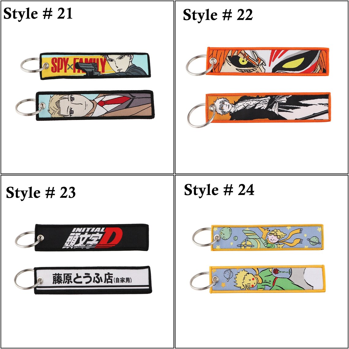 Embroidery Key Tags New Anime Key Chains Motorcycles Etsy