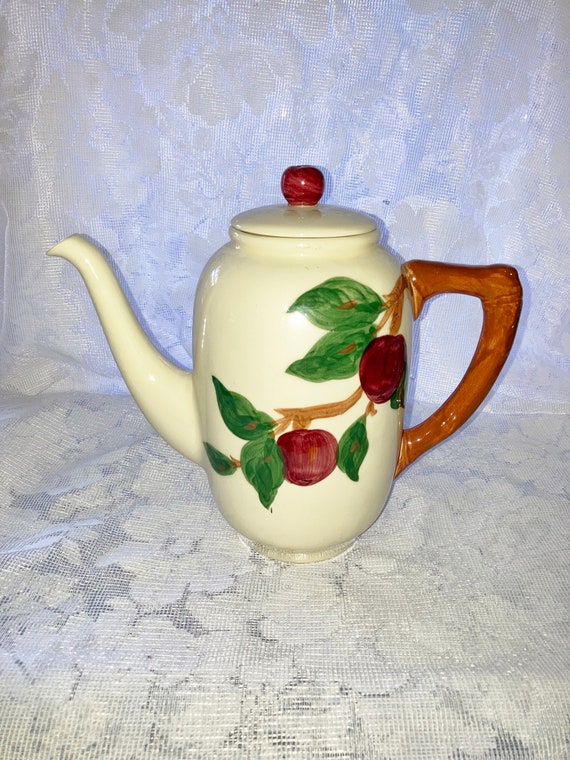 Vintage Apple Teapot Franciscan Apple Vintage Ceramic Etsy