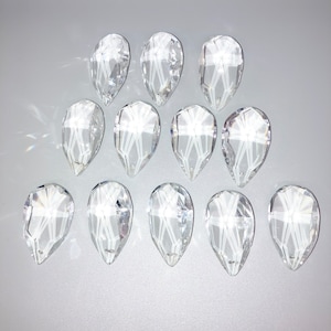 Large Crystal Prism, Set of 12, Pendant, Crystal Suncatcher, 50 mm x 30 mm, Chandelier Crystal, Crystal Ornament,