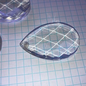 Large Crystal Prism, Set of 5, Pendant, Crystal Suncatcher, 50 mm, Chandelier Crystal, Crystal Ornament, Teardrop Window Prism