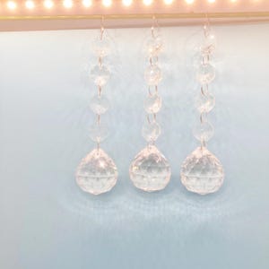 Crystal Ball Prism, 4 Inch Strand, Set of 3, Pendant, Crystal Sun Catcher, 30mm, Chandelier Crystal, Crystal Ornament, Window Prism