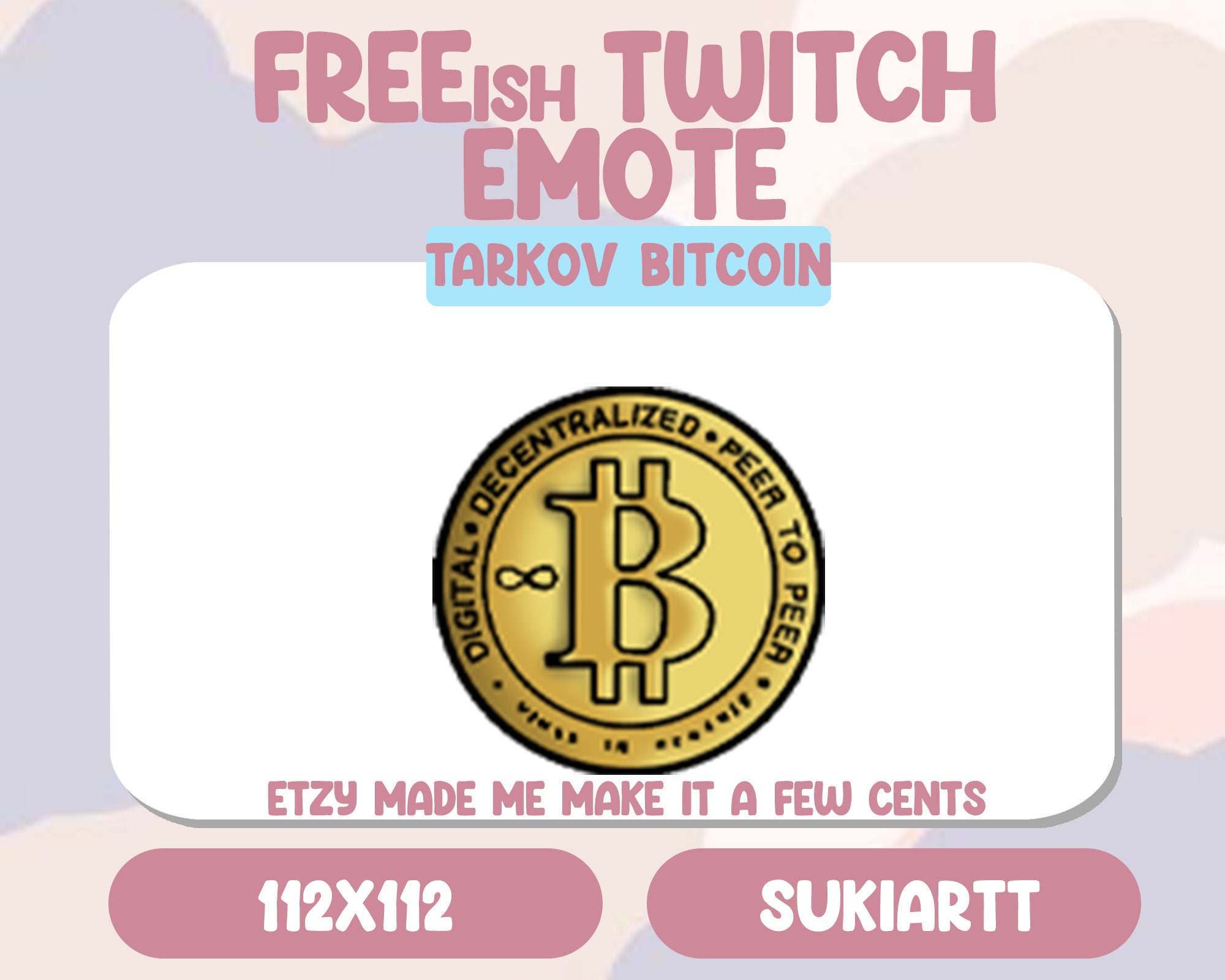 FREE Tarkov Bitcoin Emote Twitch Discord Pngtuber Vtuber Emote for Stream -  Etsy