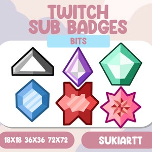 Bits Sub/bits badges pack Twitch Discord PNGtuber Vtuber Emote for Stream