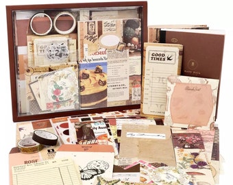 154 Pcs Journaling Kit Set, Journaling Paper, Scrapbooking Kit Set