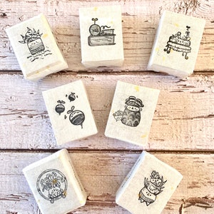 Elsiewithlove Rubber Stamps-Kakpoot Series/ Junk Journal/ Stationery Supplies/ Craft Supplies/ Wooden Stamps