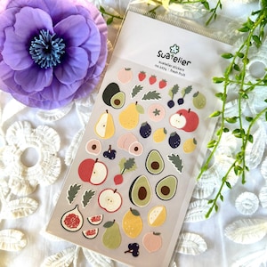 Suatelier Fresh Fruit stickers, Cute Stickers, Journal Stickers, Planner Stickers/ Deco Stickers/ Journal Stickers/ Food Stickers