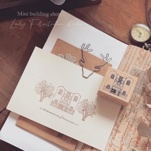 Ladyf05 Mini Coffee Shop Stamp/ Rubber Stamps