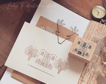 Ladyf05 Mini Coffee Shop Stamp/ Rubber Stamps