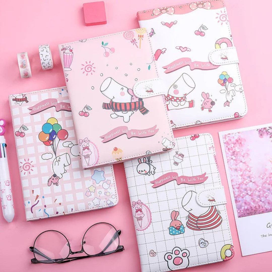 Cute Little Pig Kawaii Notebook-kawaii Notebook, Soft Hard Leather Cute ...