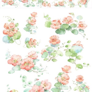 Retro Journal Flowers Washi Tape/Journal Stickers/ Stationery Supplies/ Journaling washi tape/ Collage Stickers/ Scrapbooking Supplies