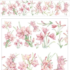 Vintage Journal Flowers Washi Tape/Journal Stickers/ Stationery Supplies/ Journaling washi tape/ Collage Stickers/ Scrapbooking Supplies