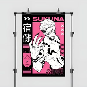 Jujutsu Kaisen Anime Sukuna Poster | Sukuna Wall Art | JJK Poster | High Quality Poster | Home Decor | Anime Poster | Anime Art | HomePoster