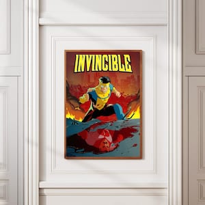 Póster digital Invincible, póster de Mark Omni Man, póster de anime, arte mural imprimible, impresión digital, decoración de pared, descarga digital, arte de anime