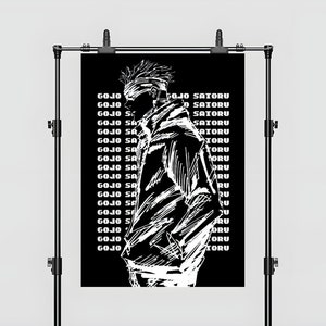 Jujutsu Kaisen Anime Gojo Poster | Gojo Wall Art | Jujutsu Kaisen Poster | High Quality Poster | Home Decor | Home Poster | JJK Art