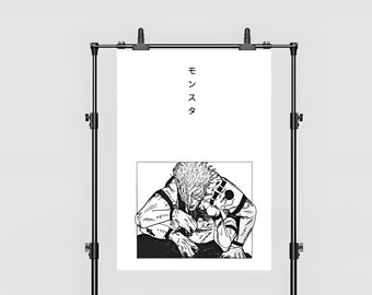 Jujutsu Kaisen Anime Sukuna Poster | Skuna Wall Art | JJK Poster | High Quality Poster | Home Decor | Anime Poster | Aesthetic Poster