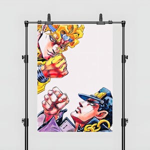 Jojo Anime Jotaro Dio Poster | Jojo Wall Art | Jojo Poster | High Quality Poster | Anime Decor | Anime Poster | Jotaro Poster | Dio Poster