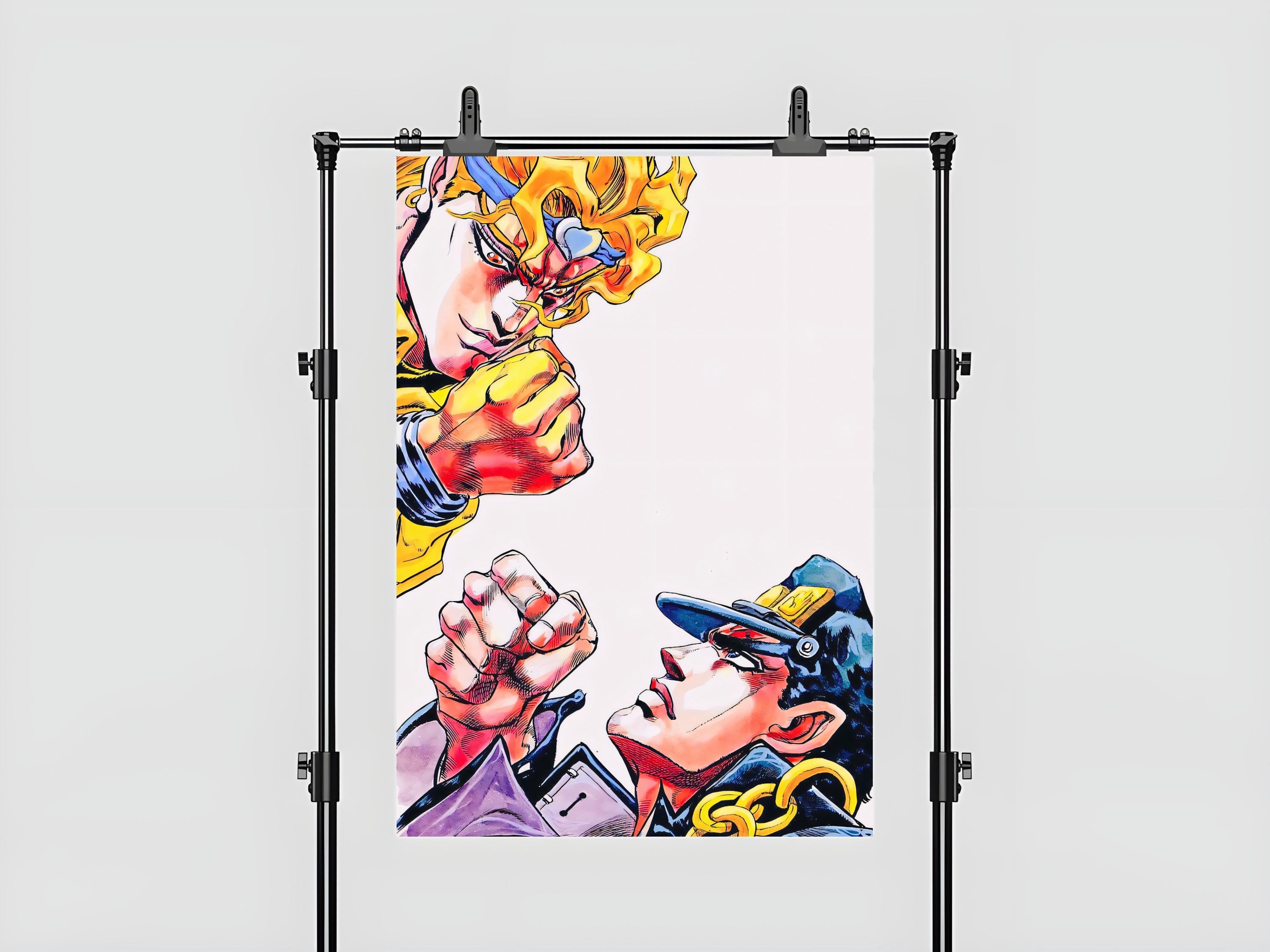 Jojo Anime Jotaro Dio Poster | Jojo Wall Art | Jojo Poster | High Quality Poster | Anime Decor | Anime Poster | Jotaro Poster | Dio Poster