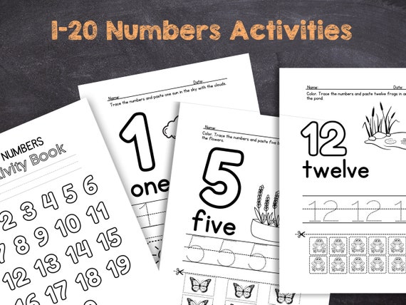 Numbers 1-20 Tracing Worksheets Printable Numbers Activity - Etsy