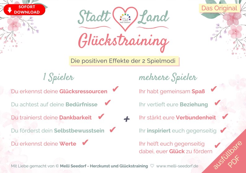 Spiel-Download: Stadt Land Glückstraining digital spielen oder ausdrucken Dieses Kennenlernspiel hilft beim Glücklichsein Bild 6