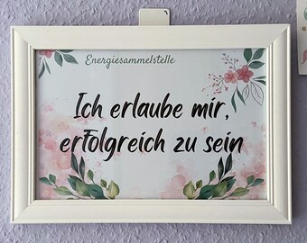 Bild mit Wunschtext · Blumenmuster als Gutschein · Urkunde · Zertifikat · Würdigung · Affirmation