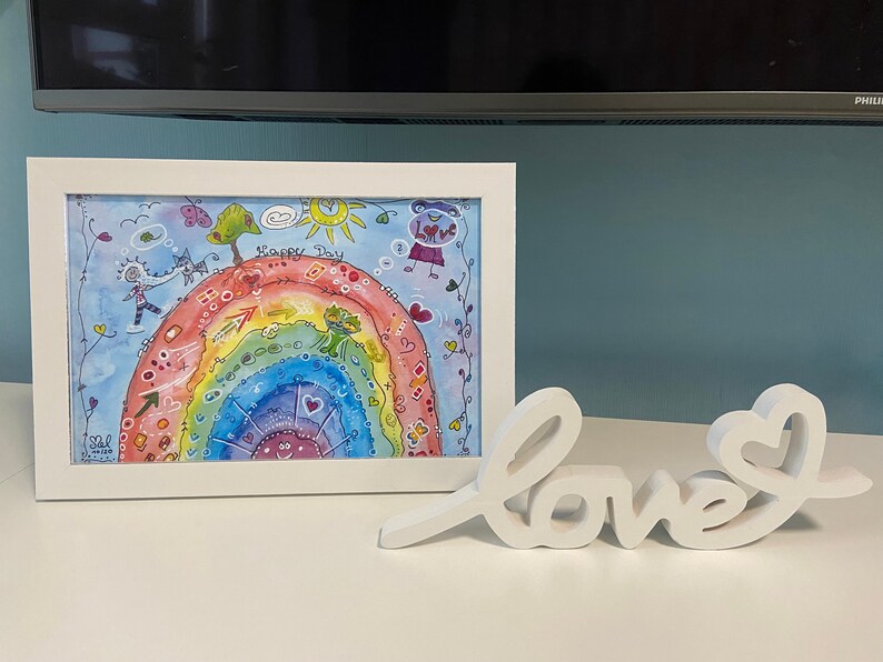 printed artwork colorful rainbow Happy Day for a good mood mindfulness picture happiness picture happiness training happiness anchor image 3