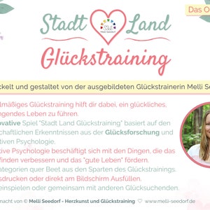 Spielblock: Stadt Land Glückstraining Kennenlernspiel 50 Blatt 100% Recyclingpapier Fördert Nähe zu sich, zu Freunden und Familie Bild 7