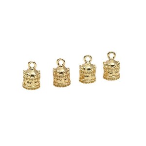 2 colgantes de carrusel de oro de 14 k, abalorios de caja de música, accesorios de joyería para hacer tú mismo, accesorios para pulseras, collares y pendientes, artesanía hecha a mano Golden  Music Box