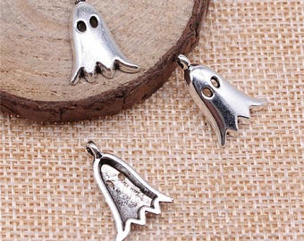 Zucca Maschera per la testa di Halloween Fantasma horror Mostro spettrale Fascino fantasma Bracciale in argento 925 Accessorio pendente per gioielli Gioiello - Italia