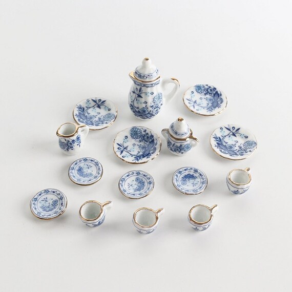 Lot De Vaisselle Miniature Pour Maison De Poupée - Échelle 1:24 - 11 Pièces (assiettes, Plateau...) - Neuf