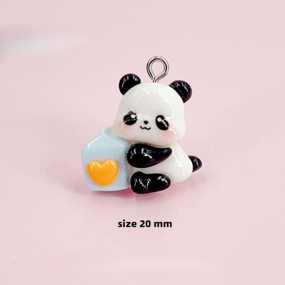 5/10PCS Cute Animals Charms, Resin Panda Charm Pendant, DIY