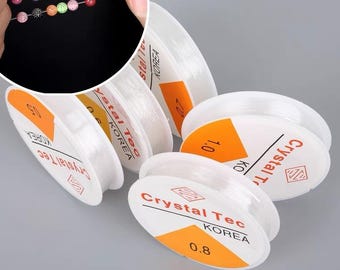Stretch Magic Cord - The Ultimate Elastic String for DIY Beaded Bracelets. Choose Your Size:0.5mm, 0.6mm , 0.7mm, 0.8mm, or 1.0mm.