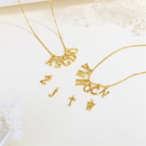 2Pcs Personalized Initial Charm Initial Pendant, Letter Charm Minimalist Alphabet Letter Charm, Monogram Charm Add On Charm, Jewelry Making