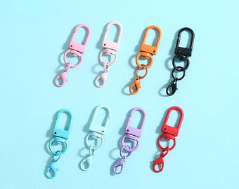 10 piezas de cierre de langosta de aleación de colores, llavero para llavero, cierres de pinza de langosta, suministros para la fabricación de joyas.