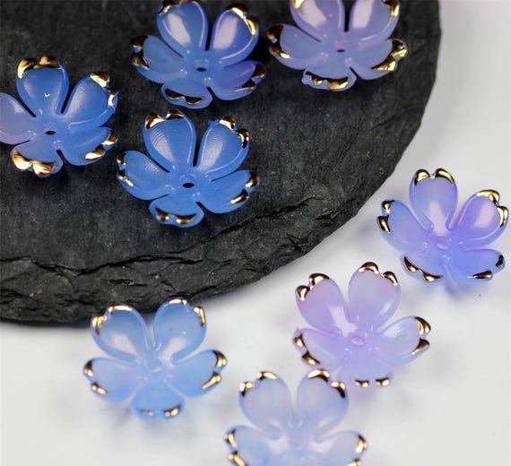 25 pezzi di perline acriliche a forma di fiore, connettori per pendenti con perline a forma di fiore, accessori per gioielli fai da te per braccialetti, collane, orecchini e gioielli - Italia