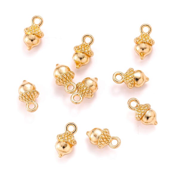 Vintage Party | 4 Ciondoli A Forma Di Ghianda In Bronzo Anticato | 13,7mm | Per Collane E Bracciali Fai Da Te - 3