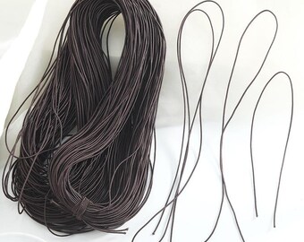 5 cordones elásticos de 1,2 mm para abalorios: cordón redondo resistente y elástico en color café para hacer joyas, pulseras y collares.