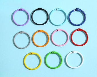 10pcs Colors Painted Metal Spring Buckle, DIY Jewelry Findings Open Jump Rings For Jewelry Making Accessories Findings Craft Supplies